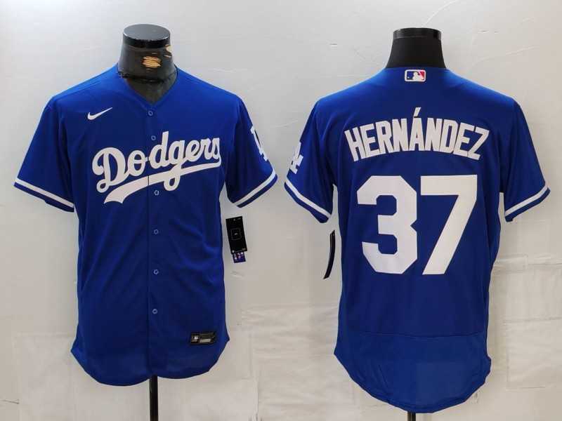 Men%27s Los Angeles Dodgers #37 Teoscar Hernandez Blue Flex Base Stitched Jersey->los angeles dodgers->MLB Jersey